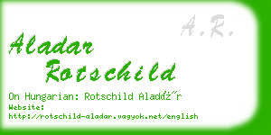 aladar rotschild business card